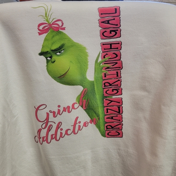 Crazy Grinch Gal Christmas Crewneck Sweatshirt - Picture 4 of 7